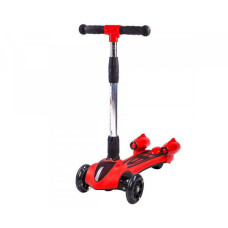 Дитячий самокат Scooter з музичною, Підсвіткою Червоний