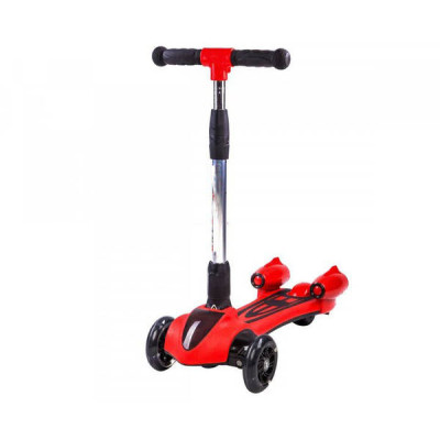 Дитячий самокат Scooter з музичною, Підсвіткою Червоний