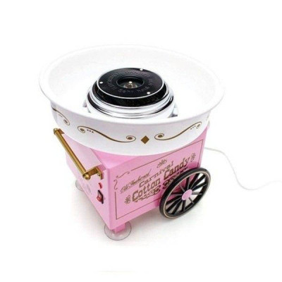 Великий апарат для цукрової вати Cotton Candy Maker + палички у подарунок Рожевий
