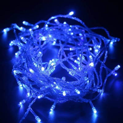 Xmas Нитка 100 LED СИНІЙ (прозорий провід, 8.5 метрів)