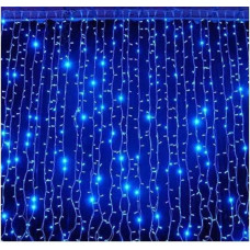 Xmas Гірлянда Водоспад Синій 240 LED (прозорий провід, 2.5*1.5)