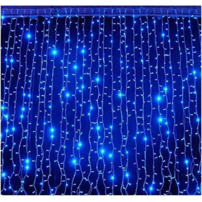 Xmas Гірлянда Водоспад Синій 240 LED (прозорий провід, 2.5*1.5)