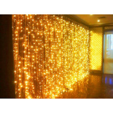 Xmas Гірлянда Водоспад Жовтий 240 LED (прозорий провід, 2.5*1.5)