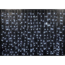 Xmas Гірлянда Водоспад Білий 240 LED (прозорий провід, 2.5*1.5)
