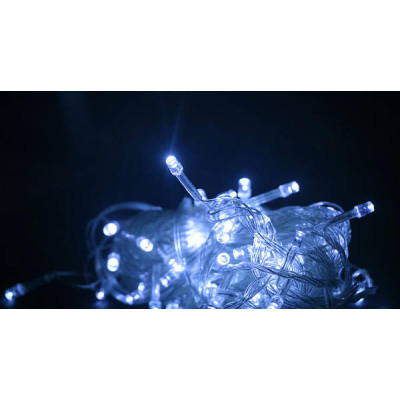Xmas Нитка 300 LED БІЛИЙ (прозорий провід, 20 метрів)