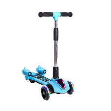 Дитячий самокат Scooter з Музикою, Підсвічуванням та bluetooth Синій