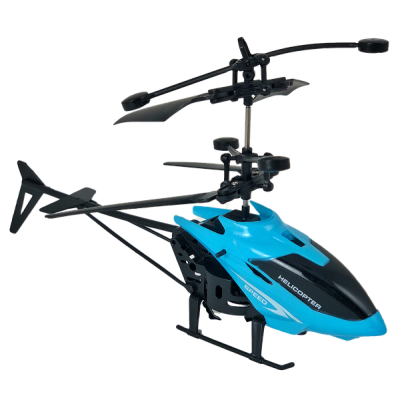 Літаючий usb вертоліт з сенсорним керуванням рукою Induction Flight Блакитний