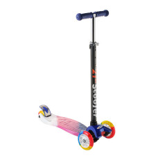 Самокат дитячий Best Scooter 0072Е, колеса PU світяться Біло-рожево-фіолетовий