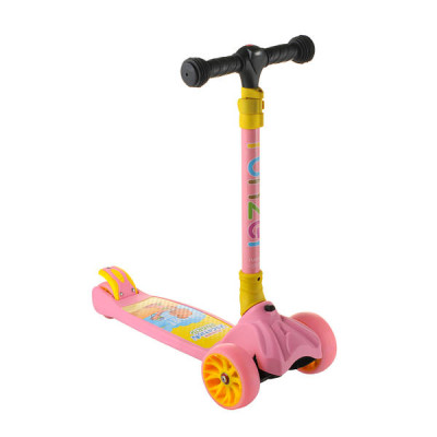 Самокат Scooter Maxi зі колесами, що світяться, ліхтариком, складне кермо