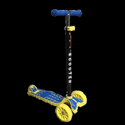 Дитячий самокат Scooter Big Wheel SL 8B зі складною ручкою Жовто-синій