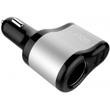 Автомобільний зарядний пристрій GOLF GF-C14 2 USB 2.1A Чорний із сірим