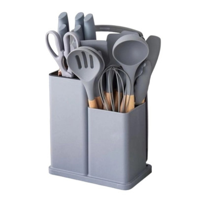 Набір кухонного приладдя 19 предметів Kitchen Set Сірий