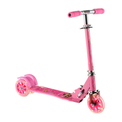 Дитячий Самокат Scooter 997 , Складаний Кермо, Колеса Світяться Маша і ведмідь