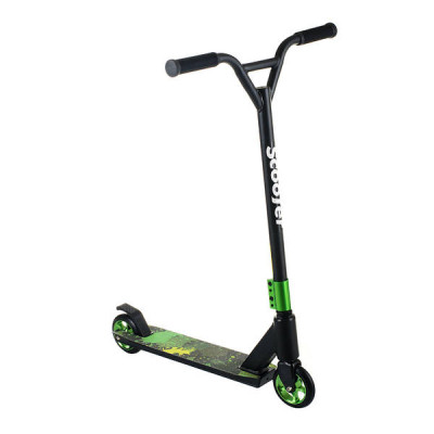 Труковий Самокат Scooter D01, Колеса PU 110 мм Чорно-зелений