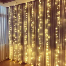 Гірлянда Штора з пультом керування 3*2 м CURTAIN LIGHT WITH REMOTE Жовта