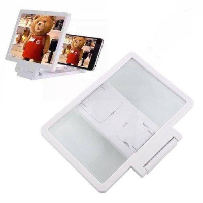 3D збільшувач екрану Enlarged Screen Mobile Phone білий