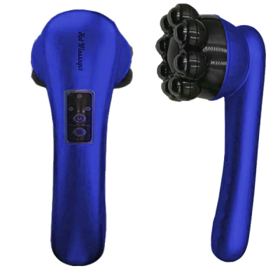 Інфрачервоний антицелюлітний вібромасажер із підігрівом Magnetic Heat Massager Синій
