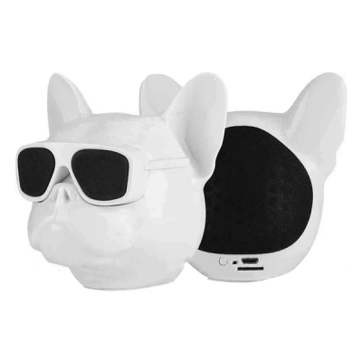 Бездротова колонка Bluetooth S3 собака голова Біла