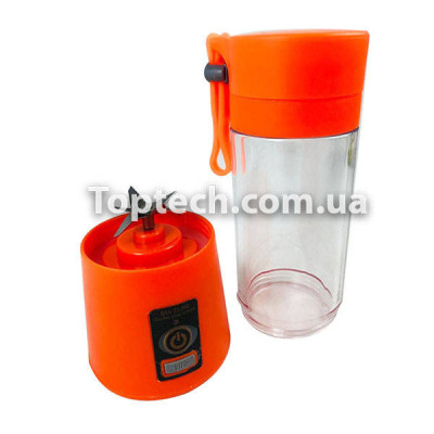 Блендер Smart Juice Cup Fruits USB Помаранчевий 4 ножі