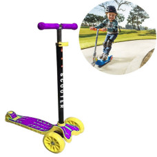 Дитячий самокат Scooter Big Wheel SL 8B зі складною ручкою Жовто-фіолетовий