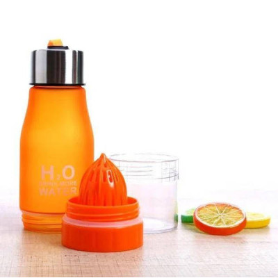 Спортивна пляшка-соковитискач H2O Water bottle Помаранчева