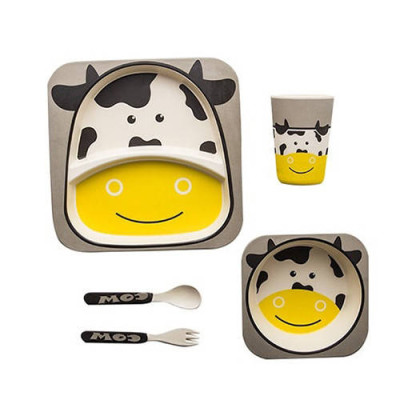 Дитячий бамбуковий посуд Bamboo Kids Set - Корова