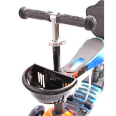 Дитячий самокат триколісний 5в1 з батьківською ручкою Children's Scooter Чорний