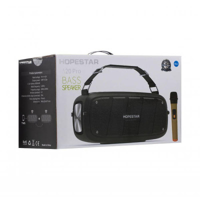 Колонка Bluetooth HOPESTAR A20 PRO + мікрофон Чорна