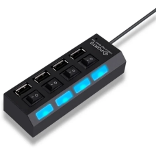 Чотирьох-портовий USB хаб - Hub 4USB Чорний