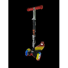 Самокат дитячий Best Scooter 0072Е, колеса PU світяться Червоно-жовто-чорний