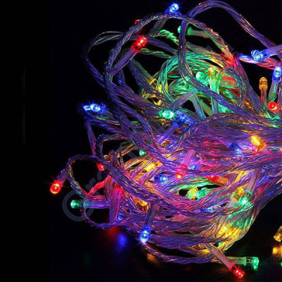 Гірлянда Xmas Нитка 400 LED Мультик (прозорий провід, 20 метрів)