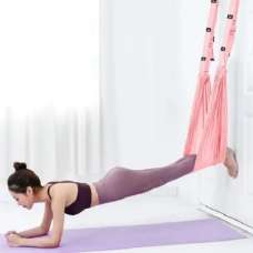 Гамак для йоги Air Yoga rope Рожевий