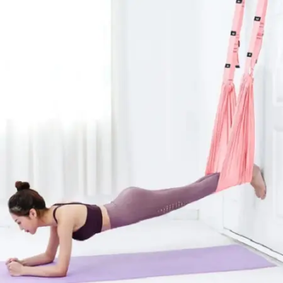Гамак для йоги Air Yoga rope Рожевий