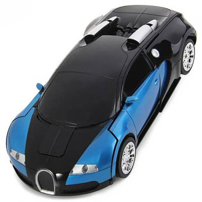 Машинка Трансформер Bugatti Robot Car Size 1:30 СИНЯ