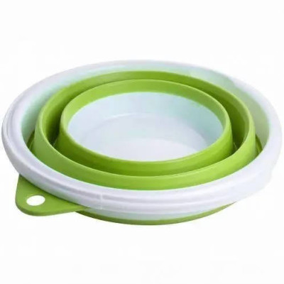 Відро 10 літрів туристичне складане Collapsible Bucket Зелене