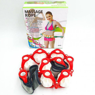 Масажер-стрічка роликовий Massage Rope червоний