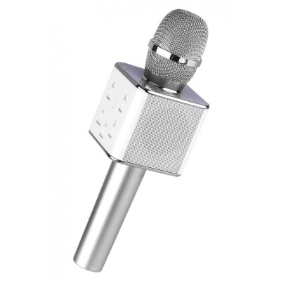 Караоке-мікрофон Q9 silver із чохлом