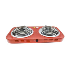 Електроплита спіральна на 2 конфорки Hot Plate A-PLUS Червона