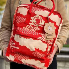 Рюкзак Fjallraven Kanken Classic Червоний з малюнком