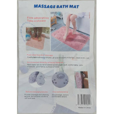 Килимок для душу не ковзний зі щіткою для стоп Massage foot квадратний сірий