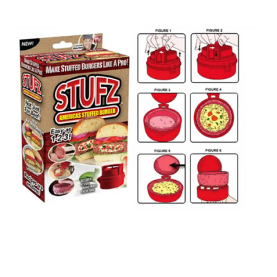 Прес для котлет на бургери пластиковий Stufz Червоний