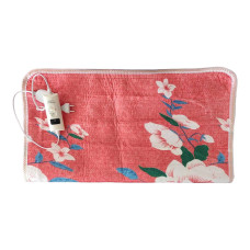 Електропростирадло Electric Blanket 150х120см Темно рожевий з квітами