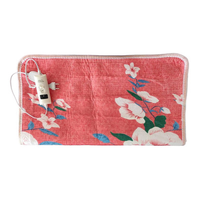 Електропростирадло Electric Blanket 150*70см Темно рожевий з квітами
