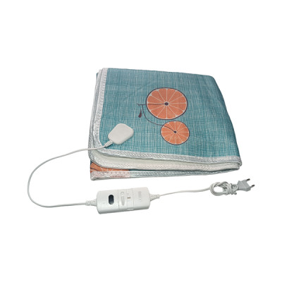Електропростирадло 120х150см Electric Blanket Бірюзове з апельсином