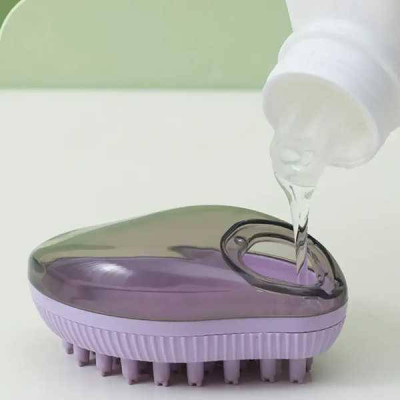 Мочалка з дозатором для мийного Bath Brush LY-139 Фіолетова