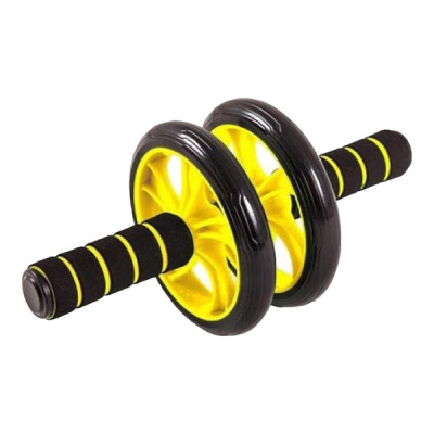 Фітнес колесо для преса Double Wheel Жовте