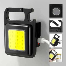 Ліхтар-брелок мультифункційний акумуляторний металевий Light BL-31-COB Чорний
