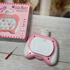 Іграшка антистрес електронна Pop It Pro англійською Hello Kitty Рожевий