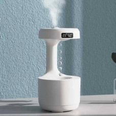 Антигравітаційний крапельний зволожувач повітря з годинником Anti Gravity Humidifier Білий