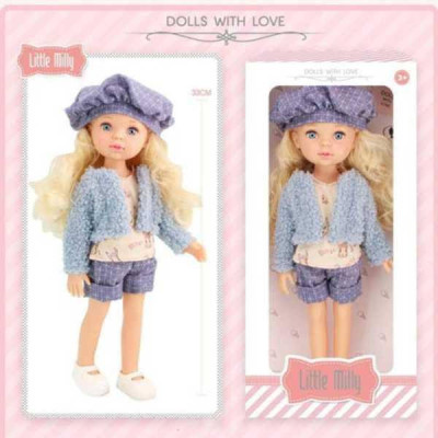 Лялька із синім беретом Little Milly 34см